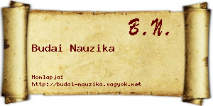Budai Nauzika névjegykártya